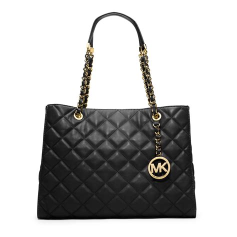 michael kors grab bag black|michael kors quilted black bag.